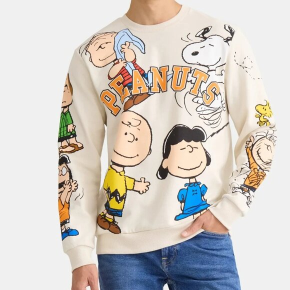 Peanuts Other - Peanuts Charlie Brown Group Characters Mens Graphic Sweatshirt XL 46-48 Snoopy
